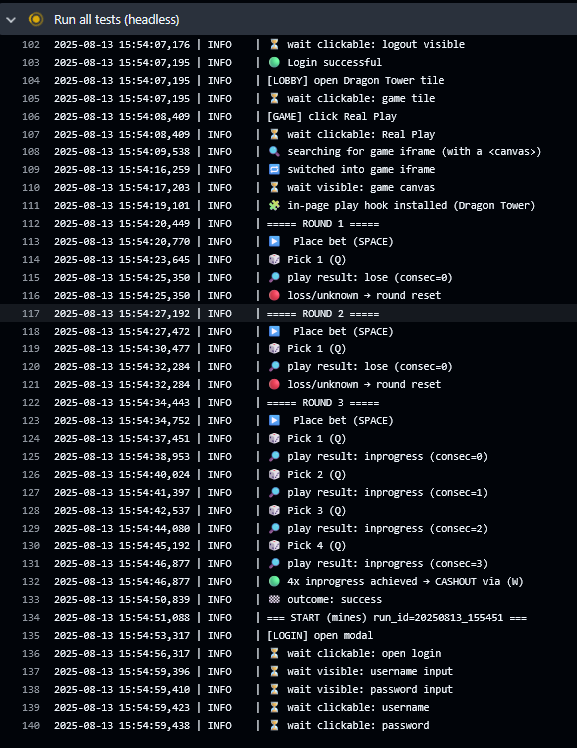 Keno Selenium Test Görseli
